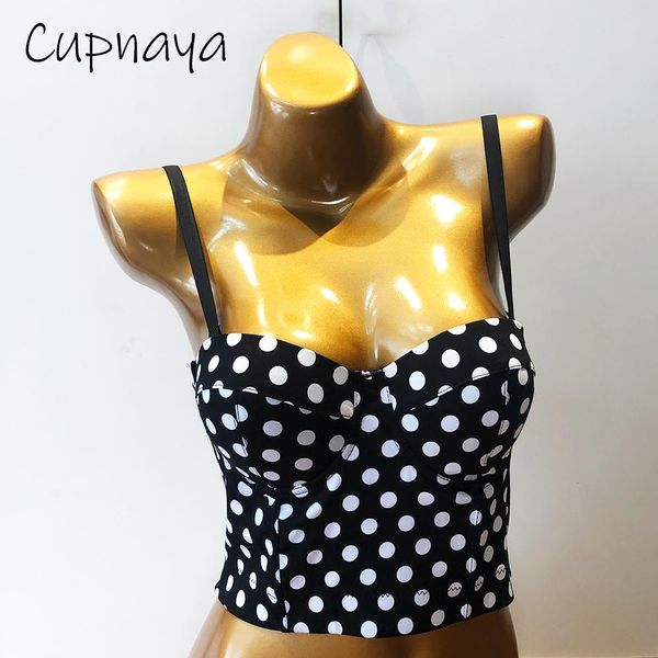 t-shirt cupnaya polka dot women crop bustier spaghatti strap short corset inside bralette camisole summer clubwear tube vest, White
t-shirt cupnaya polka dot women crop bustier spaghatti strap short corset inside bralette camisole summer clubwear tube vest, White