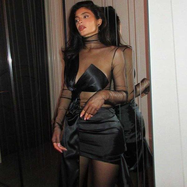fashionable womens clothing dress summer fashion mesh stitching sheer long, Black;gray
fashionable womens clothing dress summer fashion mesh stitching sheer long, Black;gray