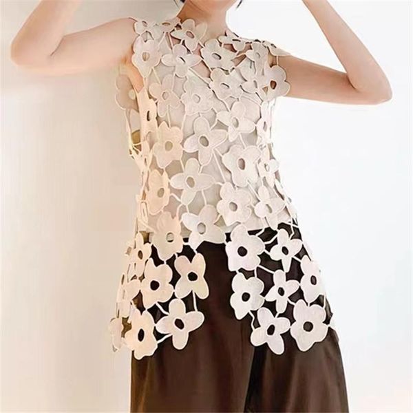 tanks 3d flower tank hollow out summer women loose vest korean sleeveless jacket streetwear casual waistcoats solid simple n666, Black;white
tanks 3d flower tank hollow out summer women loose vest korean sleeveless jacket streetwear casual waistcoats solid simple n666, Black;white