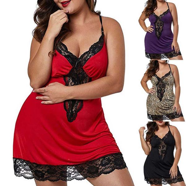 women spaghetti straps nightgowns lace sleepdress plus size nightdress satin lingerie sets women's pajamas home clothes, Black;white
women spaghetti straps nightgowns lace sleepdress plus size nightdress satin lingerie sets women's pajamas home clothes, Black;white