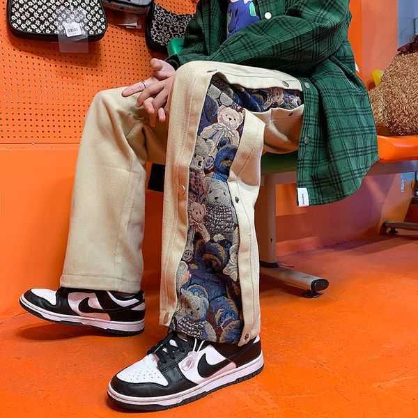 hybskr button cartoon printing men pants straight high street trousers trend loose casual bear streetwear hip hop male 220521 368zd, Black
hybskr button cartoon printing men pants straight high street trousers trend loose casual bear streetwear hip hop male 220521 368zd, Black