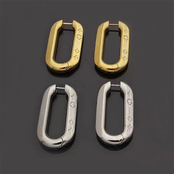 stainless steel 18k gold plated hoop earrings classic fashion rectangle v earrings designer for women european luxury jewelry gift2164, Golden;silver
stainless steel 18k gold plated hoop earrings classic fashion rectangle v earrings designer for women european luxury jewelry gift2164, Golden;silver