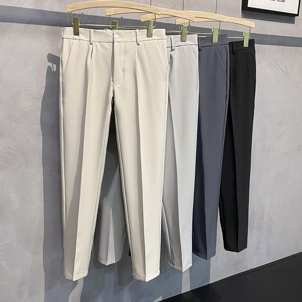 pants pleated pants men 9 part length korean fashion summer trousers lightweight breathe thin pants men bottoms summer clothes 2022, Black
pants pleated pants men 9 part length korean fashion summer trousers lightweight breathe thin pants men bottoms summer clothes 2022, Black