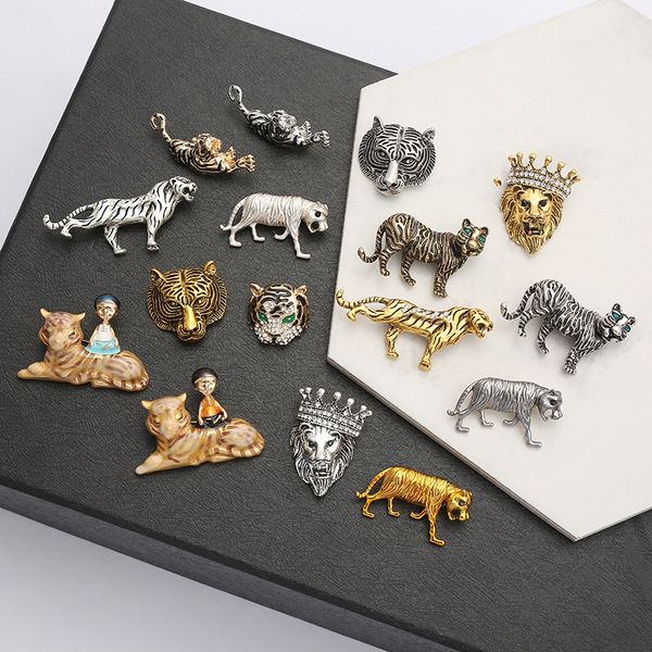 fashion women men tiger leopard vintage metal brooches pins simple creative animal coat badges accessories retro pin gift, Gray
fashion women men tiger leopard vintage metal brooches pins simple creative animal coat badges accessories retro pin gift, Gray