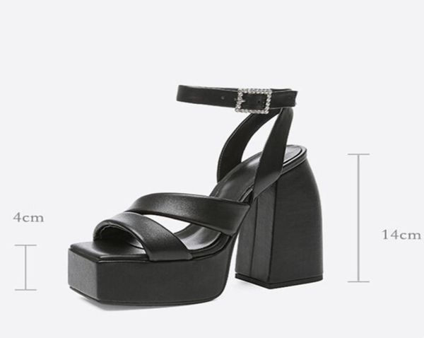 2022 women ladies leather super 14cm chuncky high heel sandals 4cm platform pumps sheepskin bottom dance party wedding diamond buc4524203, Black
2022 women ladies leather super 14cm chuncky high heel sandals 4cm platform pumps sheepskin bottom dance party wedding diamond buc4524203, Black
