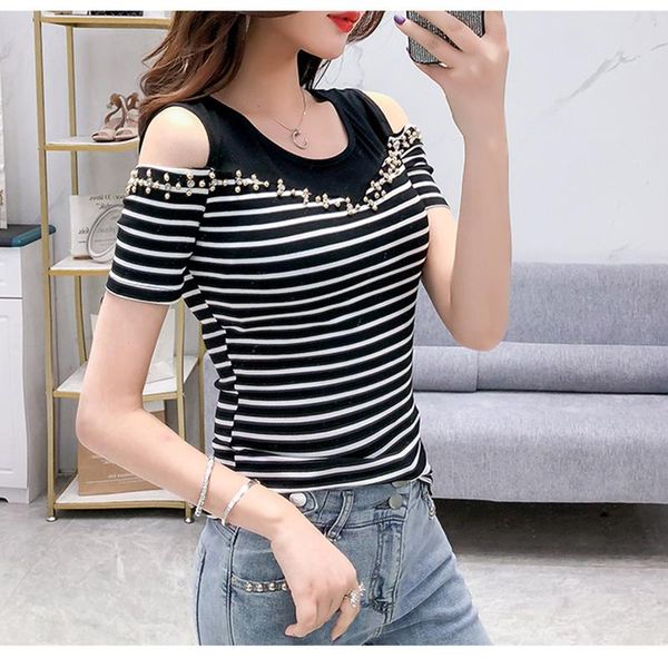 t-shirt summer cotton t shirt short sleeve off shoulder rivets tee shirt femme 2022 korean fashion women clothingtshirts, White
t-shirt summer cotton t shirt short sleeve off shoulder rivets tee shirt femme 2022 korean fashion women clothingtshirts, White