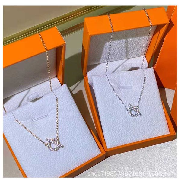 designerhigh version herms q pendant necklace in sterling silver s925 plated with 18k pig nose full diamond collarbone for women, Black
designerhigh version herms q pendant necklace in sterling silver s925 plated with 18k pig nose full diamond collarbone for women, Black