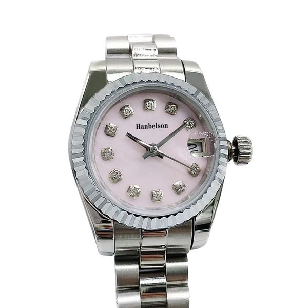 2813 automatic movement lady watch sapphire glass small size 26mm women diamond pink shell dial bezel stainless steel245h, Slivery;golden
2813 automatic movement lady watch sapphire glass small size 26mm women diamond pink shell dial bezel stainless steel245h, Slivery;golden