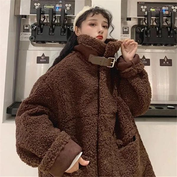 Women' Wool Faux Fur Thick Midi Coat For Women Autumn Warm Soft Loose Jacket Female Outerwear Button Plush Ladies Casual Winter Overcoat, White
Women' Wool Faux Fur Thick Midi Coat For Women Autumn Warm Soft Loose Jacket Female Outerwear Button Plush Ladies Casual Winter Overcoat, White