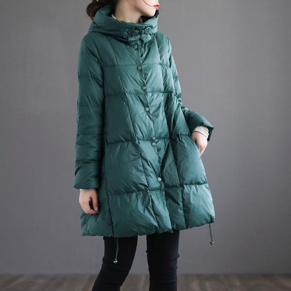 parkas 2022 winter white duck down jacket women's midlength retro hooded coat loose thin light middleaged keep warm down coats women, Black
parkas 2022 winter white duck down jacket women's midlength retro hooded coat loose thin light middleaged keep warm down coats women, Black