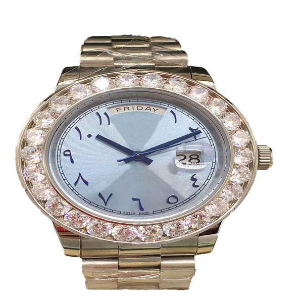 44mm new president's day date 18k gold luxury men's watch large diamond ring gold stainless steel original watch with au293g, Slivery;brown
44mm new president's day date 18k gold luxury men's watch large diamond ring gold stainless steel original watch with au293g, Slivery;brown