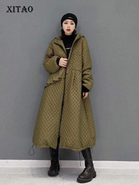 parkas xitao with hood parka solid color long large size diamond lattice zipper aline fashion vintage allmatch keep warm new jl0224, Black
parkas xitao with hood parka solid color long large size diamond lattice zipper aline fashion vintage allmatch keep warm new jl0224, Black