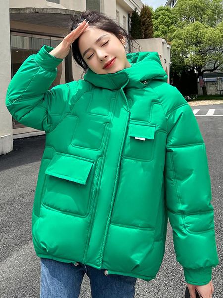 leather 2022 winter women short parkas hooded jackets casual thick warm pattern coat female winter outwear loose style big pockets, Black
leather 2022 winter women short parkas hooded jackets casual thick warm pattern coat female winter outwear loose style big pockets, Black