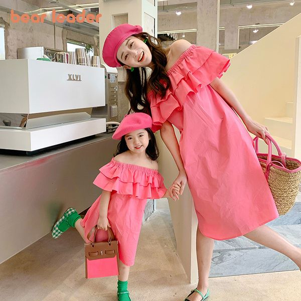 family matching outfits bear leader mothers and childs dress korean version girls double layer ruffle edge one line neck dress summer clothe, Blue
family matching outfits bear leader mothers and childs dress korean version girls double layer ruffle edge one line neck dress summer clothe, Blue