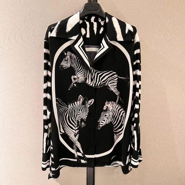 shirts women's silk shirt zebra print temperament long sleeves versatile ol fashion casual blouse autumn winter, White
shirts women's silk shirt zebra print temperament long sleeves versatile ol fashion casual blouse autumn winter, White