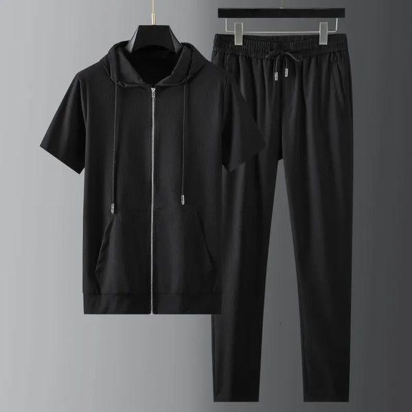 men's tracksuits summer solid sets casual hooded tshirt pants two piece set fashion thin short sleeve tshirt suits 230421, Gray
men's tracksuits summer solid sets casual hooded tshirt pants two piece set fashion thin short sleeve tshirt suits 230421, Gray