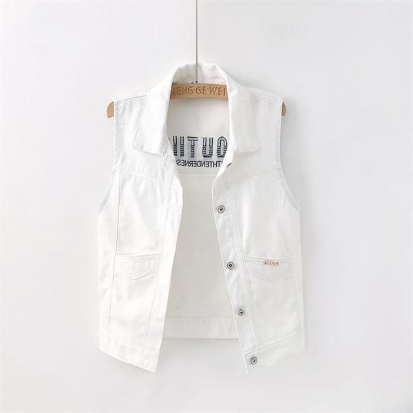 vests 2022 new autumn white denim vest women jeans veste female sleeveless singlebreasted casual pocket jacket female waistcoat, Black;white
vests 2022 new autumn white denim vest women jeans veste female sleeveless singlebreasted casual pocket jacket female waistcoat, Black;white