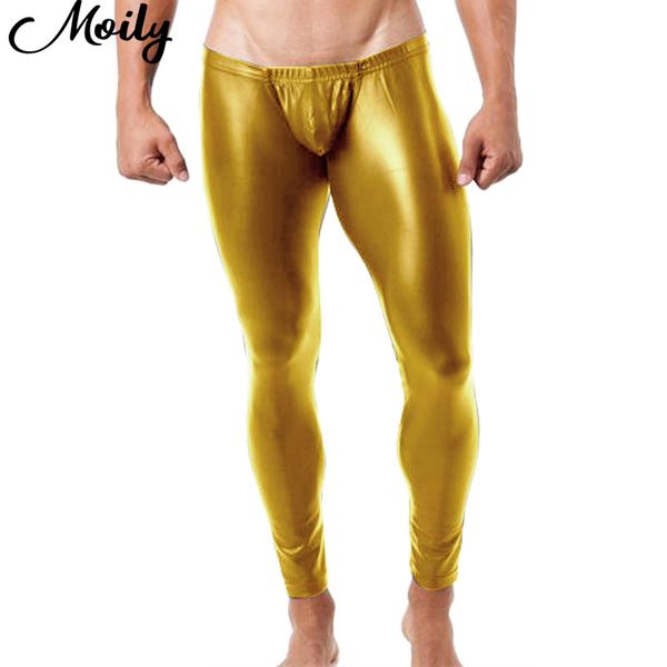 pants men casual tight skinny pants leggings clubwear stretchy elastic waistband patent leather bulge pouch pants fitness sports pants, Black
pants men casual tight skinny pants leggings clubwear stretchy elastic waistband patent leather bulge pouch pants fitness sports pants, Black
