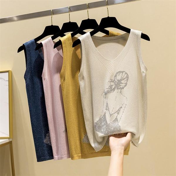 tanks summer knit diamond tank vests women vneck solid fashion female sleeveless casual thin pink tee shirt femme 2021, Black;white
tanks summer knit diamond tank vests women vneck solid fashion female sleeveless casual thin pink tee shirt femme 2021, Black;white