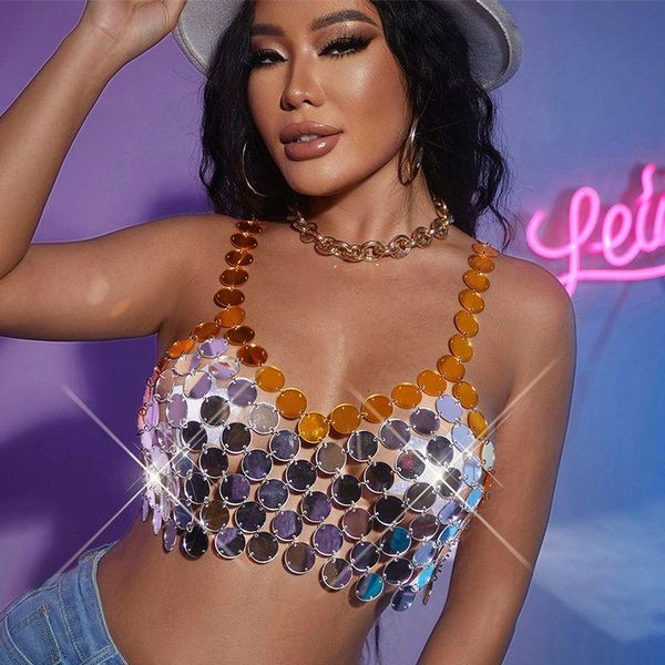 t-shirt women gothic crop backless bling metallic sequin shiny cute vest night club party summer camisole, White
t-shirt women gothic crop backless bling metallic sequin shiny cute vest night club party summer camisole, White