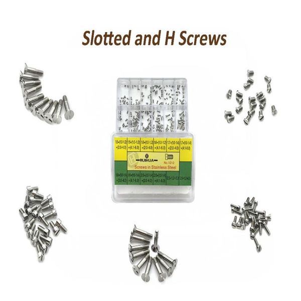 slotted screws and h screws - stainless steel assorted for watch and watch repairs 12 sizes repair tool kit269w
slotted screws and h screws - stainless steel assorted for watch and watch repairs 12 sizes repair tool kit269w