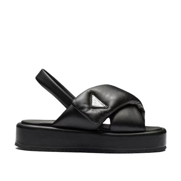 new designer sandals bread high heel slippers women's flat head open toe temperament fashion single shoe leather flip flops 35-41, Black
new designer sandals bread high heel slippers women's flat head open toe temperament fashion single shoe leather flip flops 35-41, Black