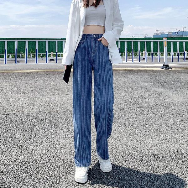 Women's Jeans Wgx130 Autumn Women High Waist Straight Fashion Loose Vertical Striped Elegant Chic Classic Casual Full-Length Denim Pants, Wgx130 light blue
Women's Jeans Wgx130 Autumn Women High Waist Straight Fashion Loose Vertical Striped Elegant Chic Classic Casual Full-Length Denim Pants, Wgx130 light blue