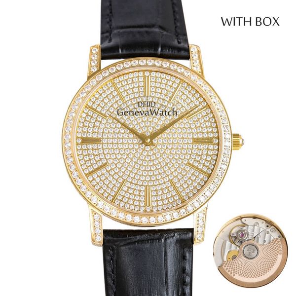 luxury designer mens watches 7.8mm ultrathin import 9015 mechanical automatic movement watch full diamond dial sapphire glass leather strap, Slivery;brown
luxury designer mens watches 7.8mm ultrathin import 9015 mechanical automatic movement watch full diamond dial sapphire glass leather strap, Slivery;brown