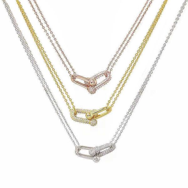 designeryiyang jewelry cool temperament tiffy micro-set zircon u-shaped double-line necklace ins women's korean version neck chain, Black
designeryiyang jewelry cool temperament tiffy micro-set zircon u-shaped double-line necklace ins women's korean version neck chain, Black