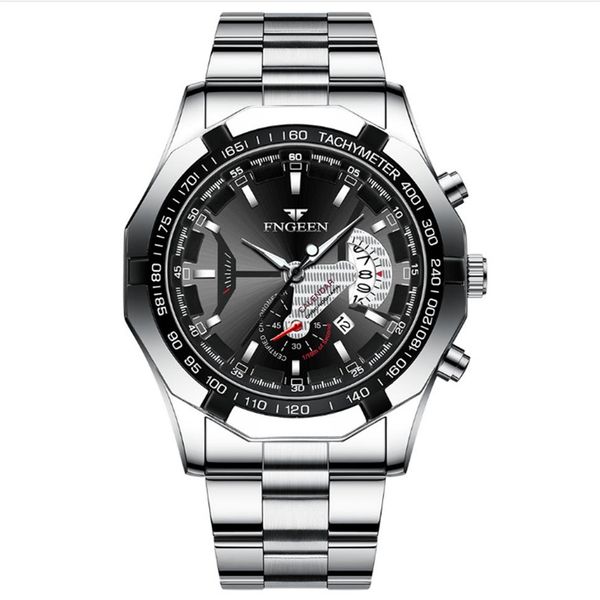 fngeen brand white steel quartz mens watches crystal glass watch date 44mm diameter personality stylish man wristwatches326y, Slivery;brown
fngeen brand white steel quartz mens watches crystal glass watch date 44mm diameter personality stylish man wristwatches326y, Slivery;brown