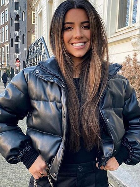 leather 2022 winter women jackets thick warm cropped parkas fashion black pu leather coats ladies elegant zipper cotton female ouwear
leather 2022 winter women jackets thick warm cropped parkas fashion black pu leather coats ladies elegant zipper cotton female ouwear