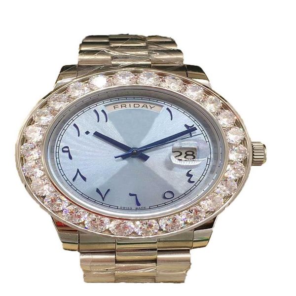 44mm new president's day date 18k gold luxury men's watch large diamond ring gold stainless steel original watch with au210d, Slivery;brown
44mm new president's day date 18k gold luxury men's watch large diamond ring gold stainless steel original watch with au210d, Slivery;brown