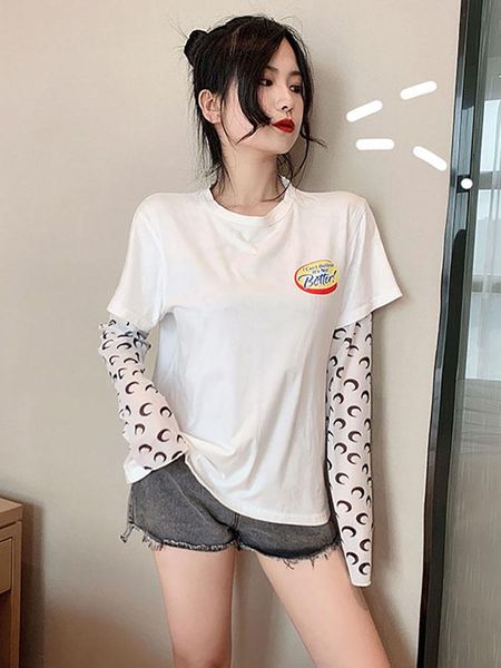 t-shirt spring autumn women ice silk tshirts lady round neck long sleeves designer cherry print feminine tightfitting clothes, White
t-shirt spring autumn women ice silk tshirts lady round neck long sleeves designer cherry print feminine tightfitting clothes, White
