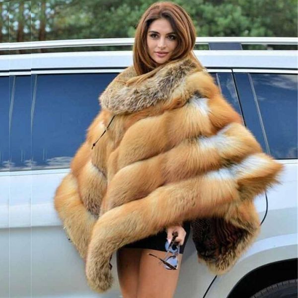 fur 2023 luxury genuine women full pelt real vulpe red fox fur coat cape poncho overcoat, Black
fur 2023 luxury genuine women full pelt real vulpe red fox fur coat cape poncho overcoat, Black