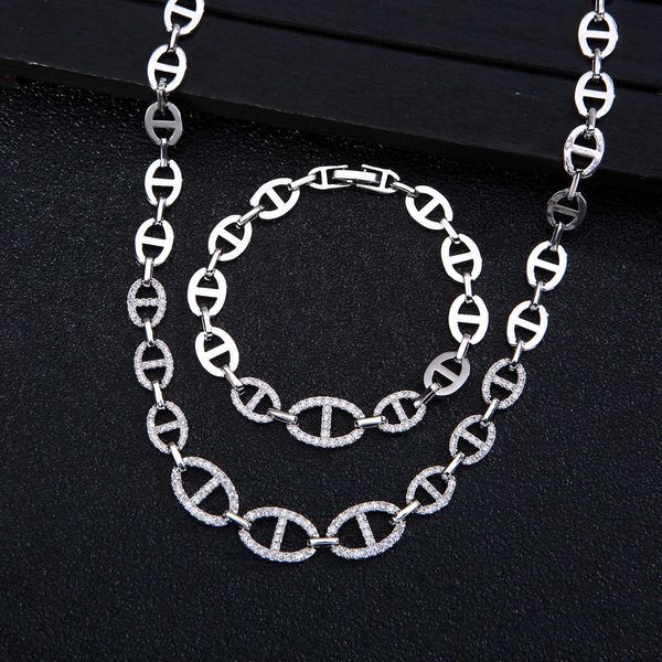 designer herms high-end necklace bracelet set internet celebrity same european exaggerated thick chain clavicle, Black
designer herms high-end necklace bracelet set internet celebrity same european exaggerated thick chain clavicle, Black