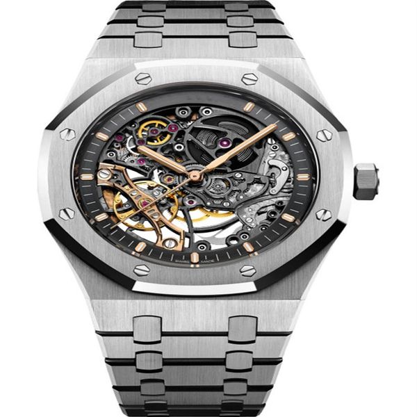 leisure watch stainless steel strap mechanical hollowing automatic chain perpetual calendar simple 41mm237t, Slivery;brown
leisure watch stainless steel strap mechanical hollowing automatic chain perpetual calendar simple 41mm237t, Slivery;brown