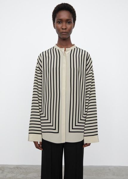 tanks tote*e summer season women blouse printing 100% silk oneck long sleeve casual oversize shirt, Black;white
tanks tote*e summer season women blouse printing 100% silk oneck long sleeve casual oversize shirt, Black;white
