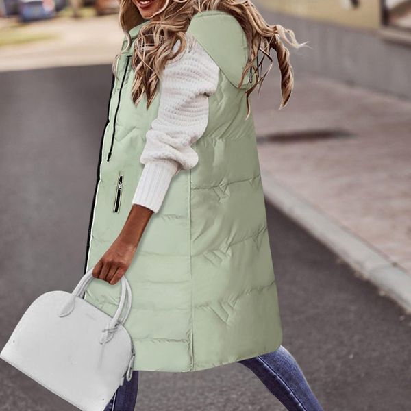vests womens solid colors sleeveless down coats long winter coat vest with hood vest coat with pockets quilted down jacket outwear, Black;white
vests womens solid colors sleeveless down coats long winter coat vest with hood vest coat with pockets quilted down jacket outwear, Black;white
