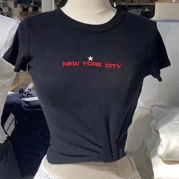 women s t shirt vintage black letter embroidery t shirts solid round neck short sleeve t shirt women summer streetwear cotton chic 230420, White
women s t shirt vintage black letter embroidery t shirts solid round neck short sleeve t shirt women summer streetwear cotton chic 230420, White