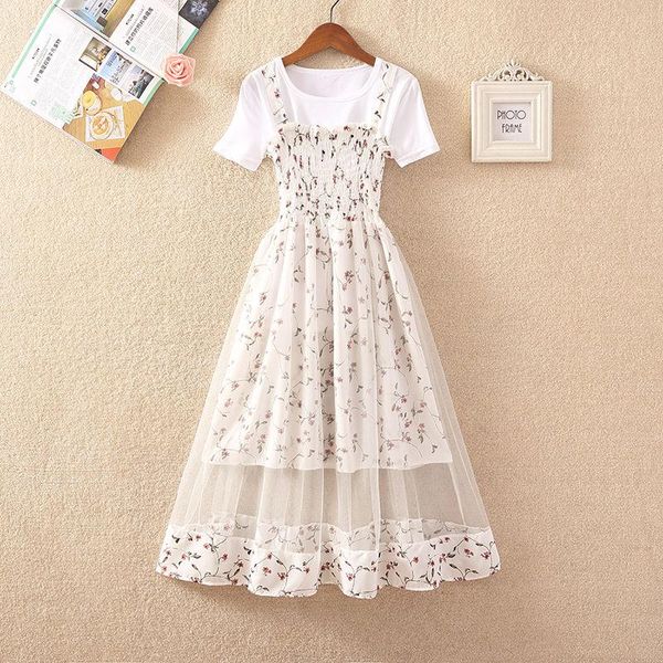 dress women 2021 summer fashion new casual floral print strap dress + solid tshirt sets women korean elegant 2 piece sets q58, White
dress women 2021 summer fashion new casual floral print strap dress + solid tshirt sets women korean elegant 2 piece sets q58, White