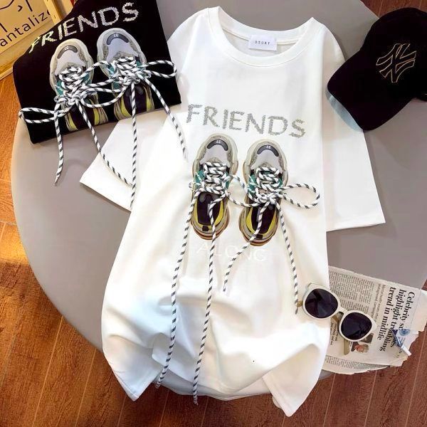 women's t-shirt 100% pure cotton design mid-length white short-sleeved t-shirt shoes with half sleeves fat sister slimming 230421
women's t-shirt 100% pure cotton design mid-length white short-sleeved t-shirt shoes with half sleeves fat sister slimming 230421