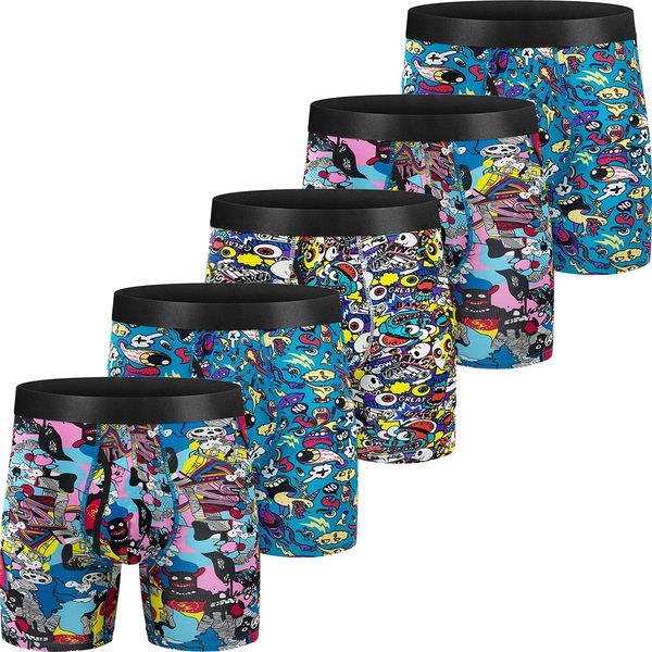 underpants 5 pack mens boxer briefs cotton underwear 6 no ride up regular stretch elastic wide band 230420, Black;white
underpants 5 pack mens boxer briefs cotton underwear 6 no ride up regular stretch elastic wide band 230420, Black;white