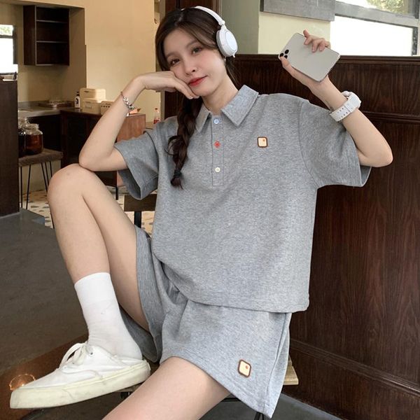 polos sports casual suit women's summer loose polo collar shortsleeved tshirt shorts twopiece set polo shirt women, White
polos sports casual suit women's summer loose polo collar shortsleeved tshirt shorts twopiece set polo shirt women, White