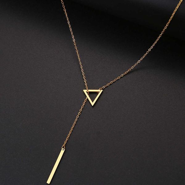pendant necklaces dotifi for women necklaces innovation double pendant long chain openwork triangle and baguette stainless steel necklace w0, Silver
pendant necklaces dotifi for women necklaces innovation double pendant long chain openwork triangle and baguette stainless steel necklace w0, Silver