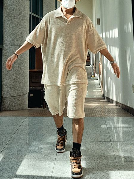 men's tracksuits summer mens fashion vintage solid color cotton outfits turndown collar and shorts suit loose two piece set streetwear, Gray
men's tracksuits summer mens fashion vintage solid color cotton outfits turndown collar and shorts suit loose two piece set streetwear, Gray