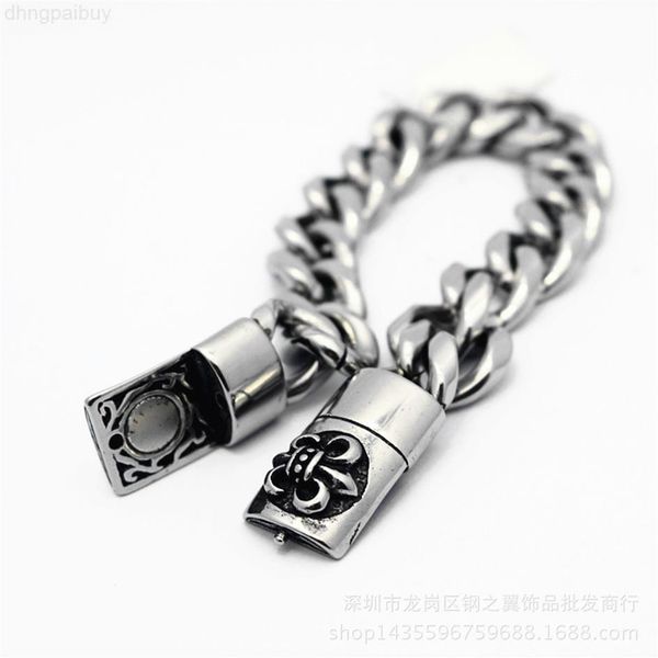 new chrome designer bracelet japanese and jewelry cool men's fashion women's titanium steel cast buckle magnet original 237l, Black
new chrome designer bracelet japanese and jewelry cool men's fashion women's titanium steel cast buckle magnet original 237l, Black