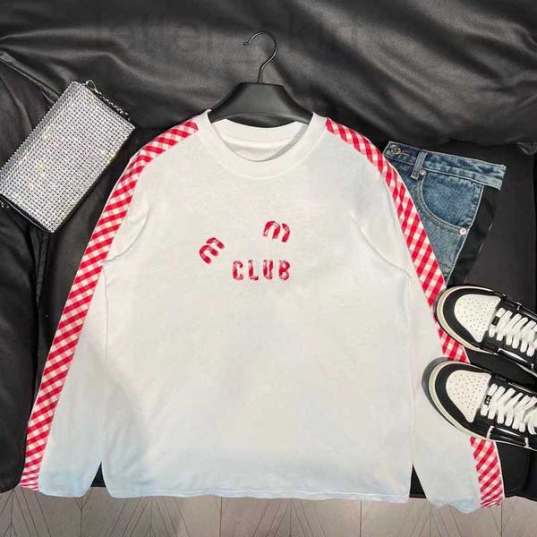 women's hoodies & sweatshirts designer club series age reducing style long sleeve t-shirt 2023 early spring new line 3d letter checker, Black
women's hoodies & sweatshirts designer club series age reducing style long sleeve t-shirt 2023 early spring new line 3d letter checker, Black