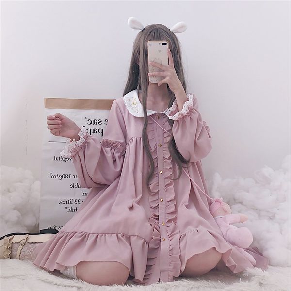 casual dresses spring autumn dres harajuku pink ladies ruffle lace patch kawaii lolita cosplay sweet loose vestidos 230421, Black;gray
casual dresses spring autumn dres harajuku pink ladies ruffle lace patch kawaii lolita cosplay sweet loose vestidos 230421, Black;gray