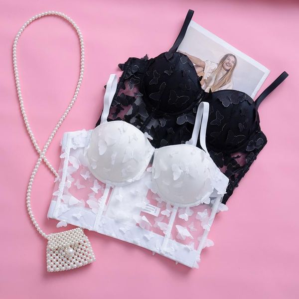 t-shirt 2021 new mesh camisole female 3d butterfly decoration perspective fishbone shapewear underwear gathering bra y911, White
t-shirt 2021 new mesh camisole female 3d butterfly decoration perspective fishbone shapewear underwear gathering bra y911, White