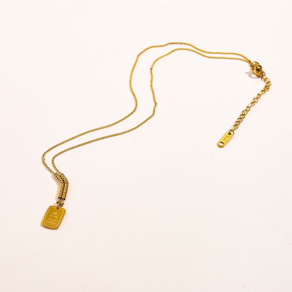 luxury design necklace 18k gold plated stainless steel necklaces choker chain square letter pendant fashion womens wedding love gifts jewelr, Silver
luxury design necklace 18k gold plated stainless steel necklaces choker chain square letter pendant fashion womens wedding love gifts jewelr, Silver